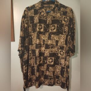 Natural Issue Hawaiian viscose unisex button down